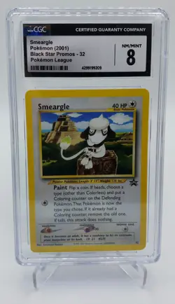 CGC 8 Smeargle 2001 Black Star Promos 32 WOTC Pokemon League - Image 1