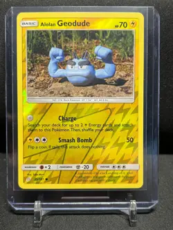 Alolan Geodude 35/181 Reverse Holo Pokemon 2019 S&M Team Up LP - Image 1