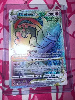 Pokemon Mewtwo Vstar Rainbow GO 079/078 Secret NM - Image 1