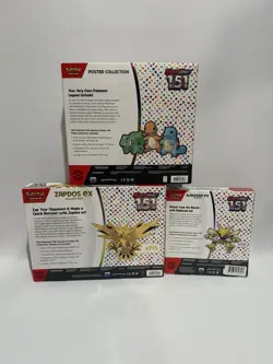 Pokemon S&V3.5 151 Set: 3x Boxes Collection - Poster, Zapdos EX & Alakazam EX - Image 2