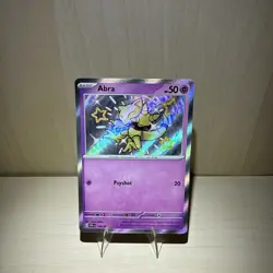 Pokemon TCG Abra Scarlet & Violet Paldean Fates Holo Shiny Rare - Image 1
