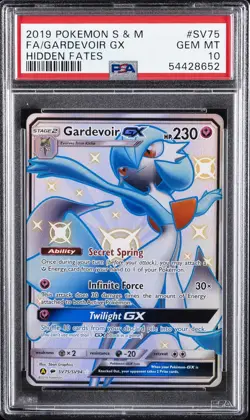 2019 POKEMON SUN & MOON HIDDEN FATES #SV75 FULL ART/GARDEVOIR GX PSA 10 - Image 1