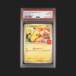 2025 Pokemon Japanese M-P Promo McDonald's Pikachu #020 PSA 10 - Image 1