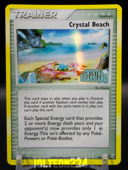 Pokemon TCG - Crystal Beach 75/100 EX Crystal Guardians Reverse Holo Vintage - Image 1