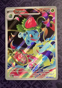 Pokemon TCG - Ivysaur 134/132 - Me01: Mega Evolution - Full art Secret Rare Holo - Image 1