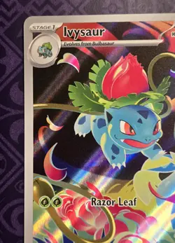 Pokemon TCG - Ivysaur 134/132 - Me01: Mega Evolution - Full art Secret Rare Holo - Image 2