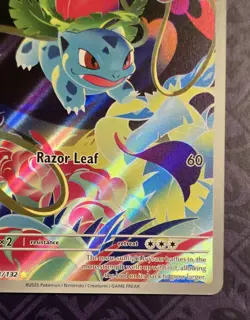 Pokemon TCG - Ivysaur 134/132 - Me01: Mega Evolution - Full art Secret Rare Holo - Image 4