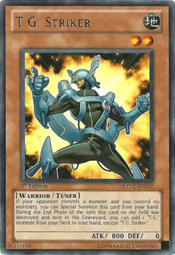 Yugioh! MP T.G. Striker - EXVC-EN017 - Rare - 1st Edition Moderately Played, Eng - Image 1