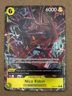 One Piece CCG Nico Robin OP09-107 Rare Alt Art Holo Foil English - Image 1