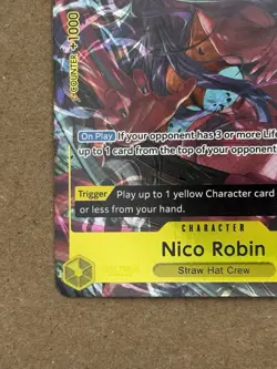 One Piece CCG Nico Robin OP09-107 Rare Alt Art Holo Foil English - Image 4