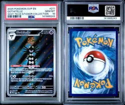 PSA 10 GOTHITELLE #211 2025 POKEMON SVP EN BLACK STAR PROMO WHITE TECH STICKER - Image 3
