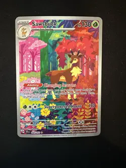 Pokemon TCG - Sawsbuck - 166/162 Sv05: Temporal Forces - Illustration Rare - NM - Image 1