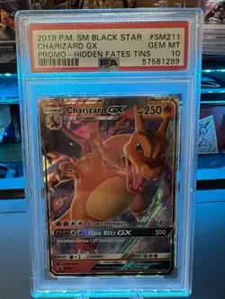 Pokemon TCG Charizard GX SM211 Black Star Promo PSA 10 - Image 1