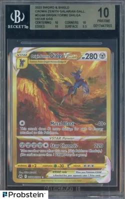 2023 Pokemon Crown Zenith GG68 Origin Forme Dialga Vstar BGS 10 PRISTINE - Image 1
