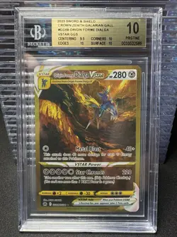 BGS 10 Origin Forme Dialga VSTAR GG68 Pokemon Crown Zenith Alt Art Gold English - Image 1