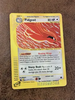 Pokemon Pidgeot TCG Holo Rare Card 23/165 Expedition Base Set - Image 1