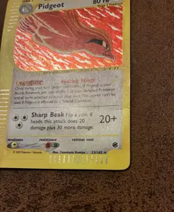 Pokemon Pidgeot TCG Holo Rare Card 23/165 Expedition Base Set - Image 2