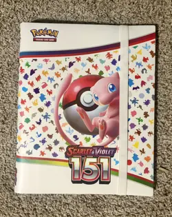 Scarlet Violet 151 Binder For Pokemon Cards TCG Nintendo Empty Folder Mew Design - Image 1