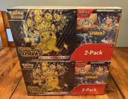 Lot of 2 Pokemon Surging Sparks ETB + Booster Bundle Costco 2-pack Sealed - Image 1