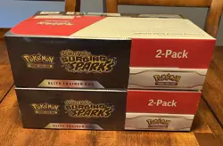 Lot of 2 Pokemon Surging Sparks ETB + Booster Bundle Costco 2-pack Sealed - Image 5