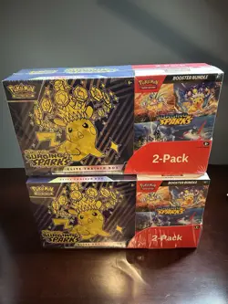 NEW Lot of 2 Pokemon Surging Sparks ETB + Booster Bundle Costco 2-pack - SEALED - Image 2