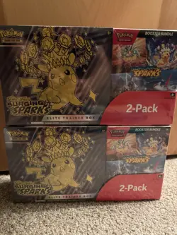 Pokemon Surging Sparks ETB & Booster Bundle, 2-pack - Lot of x2 - COSTCO - Image 1