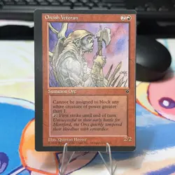 Orcish Veteran Fallen Empires MTG Magic The Gathering Offcenter / Miscut Error - Image 1