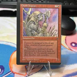 Orcish Veteran Fallen Empires MTG Magic The Gathering Offcenter / Miscut Error - Image 3