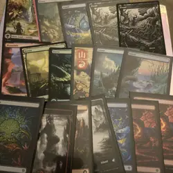 MTG Full Art Lands lot Foil+non foil x62 - Image 2