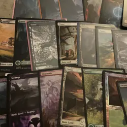 MTG Full Art Lands lot Foil+non foil x62 - Image 5