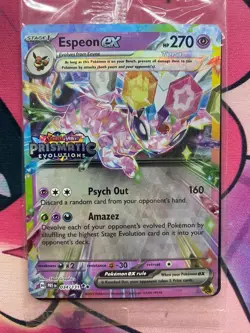 Espeon ex 034/131 Stamped Sealed Prismatic Evolutions NM Pokemon Card Promo - Image 1