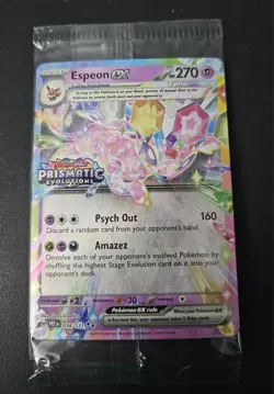 Pokemon Card Espeon EX 034/131 Stamped Prismatic Evolutions Sealed Promo - Image 1