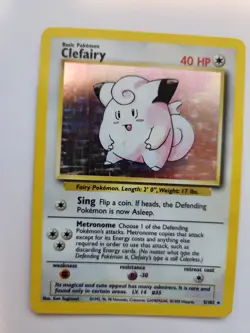 Clefairy Base Set Holo Pokemon Card WOTC NM - Image 1