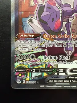 Pokemon Genesect V (Alternate Full Art) 255/264 Swsh08: Fusion Strike Holo (NM) - Image 4