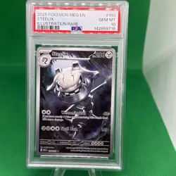 2025 POKEMON MEG EN-MEGA EVOLUTION ILLUSTRATION RARE #150 STEELIX PSA 10 - Image 1