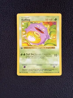 Koffing 51/102 - 1st Edition SHADOWLESS - Pokemon Base Set LP - Image 1