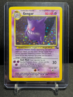 Gengar 5/62 Holo Rare Pokemon 1999 Fossil - LP - Image 1