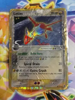 Pokemon TCG Latias Reverse Holo Rare Delta Species 8/113 DAMAGED - Image 1