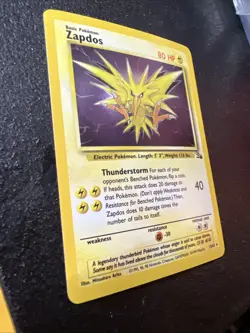 Pokemon TCG Zapdos 15/62 Fossil Unlimited Holo Rare WOTC Lp Nm - Image 3