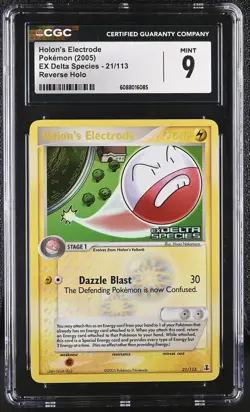CGC 9 Holon's Electrode Delta Species 21/113 Reverse Holo STAMPED Pokemon Card - Image 1