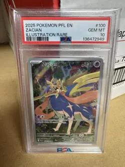 2025 Pokemon Phantasmal Flames Zacian Illustration Rare #100/094 PSA 10 - Image 1