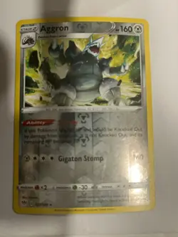 Aggron 123/189 S&S Darkness Ablaze Pokemon Reverse Holo Foil Rare - Image 1