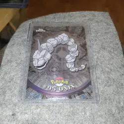 💥 2000 TOPPS Chrome Pokemon Onix #95 TV Animation - Series 2 Holo Foil - Image 1
