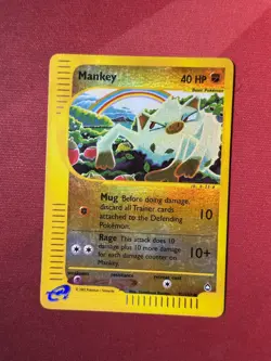 MANKEY 92/147 Aquapolis REVERSE HOLO RH E-Series / E-Reader Pokemon TCG card VLP - Image 1