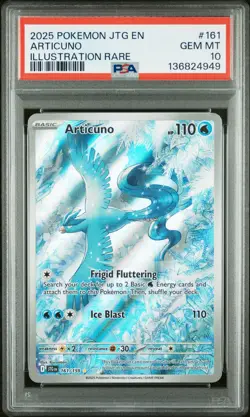 2025 POKEMON JTG EN-JOURNEY TOGETHER ILLUSTRATION RARE #161 ARTICUNO PSA 10 - Image 1