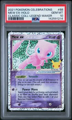2021 POKEMON CELEBRATIONS CLASSIC COLL #88 MEW EX-HOLO PSA 10 - Image 1