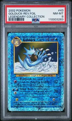 Golduck Legendary Collection Reverse Holo Foil #43 PSA 8 2002 Pokemon POP 193 - Image 1