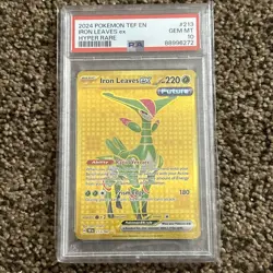 Iron Leaves ex 2024 Pokemon Temporal Forces Hyper Rare # 213 PSA 10 Gem Mint - Image 1