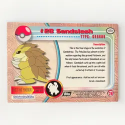 [LP] Topps 1999 Sandslash #28 Pokemon TV Animation Edition Series 1 Foil (Black) - Image 2