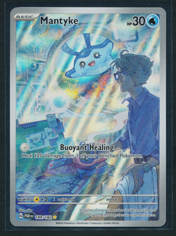 Mantyke 189/182 IR Illustration Rare Pokemon 2023 Paradox Rift NM - Image 1